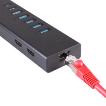 Laptop Mini Docking Station - LINDY DST-Mini Duo, USB-C Dock, 2x 4K HDMI, PD 100W, Gigabit Ethernet