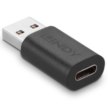 Adapter - LINDY USB 3.2 Type A to C Adapter, Black