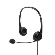 Wired Headphones - LINDY USB Type A Wired Headphones with Integrated Controls, Black