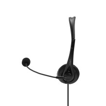 Wired Headphones - LINDY USB Type A Wired Headphones with Integrated Controls, Black