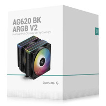 Procesoriaus Aušintuvas - DeepCool AG620 BK ARGB V2 Oro Aušintuvas 12 cm Juodas Procesoriaus Aušintuvas - DeepCool AG620 BK ARGB V2 Oro Aušintuvas 12 cm Juodas