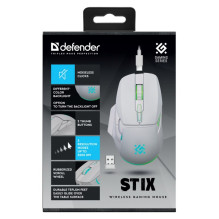 Wireless Mouse - Defender Stix GM-009 3200 DPI 6 Buttons RF White Wireless Mouse - Defender Stix GM-009 3200 DPI 6 Buttons RF White