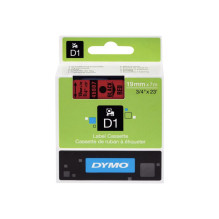 Label Tape - Dymo 45807 D1 Standard Polyester 87x65x24mm Red Black