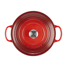 Virtuvės Indai - Le Creuset Signature Keptuvė 26cm Apvalaus Ketaus Vyšninės Raudonos Spalvos
