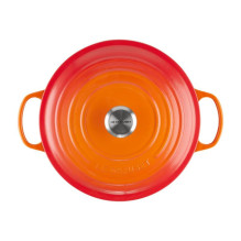 Virtuvinė Indų Rinkinys - Le Creuset Signature Keptuvė 26cm Apvalus Ketaus Raudona