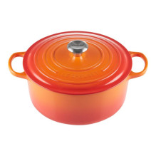 Virtuvinė Indų Rinkinys - Le Creuset Signature Keptuvė 26cm Apvalus Ketaus Raudona