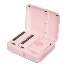 Wireless Microphone - 7Ryms iRay DW10 Dual Channel Receiver and Transmitters 3.5mm USB-C Pink