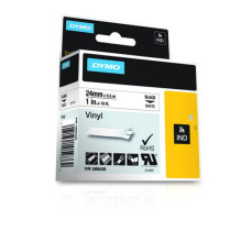 Label Tapes - Dymo Rhino Colored Vinyl Tape Black White 1805430