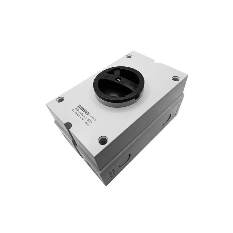 Electrical Switch - AC Isolator 4P 63A 230-440V IP65 Locked Handle
