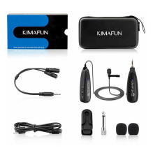 Wireless Microphone - KIMAFUN KM-G130-1 Lavalier Kit 30m Range Rechargeable
