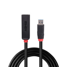 USB Extension Cable - LINDY USB 3.0 Active Extension Cable, M / F, 5 Gbps, 10 m, Black