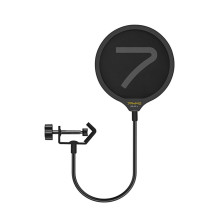Microphone Accessory - 7-Ring Pop Filter Double Layer Nylon Mesh 13.5 cm