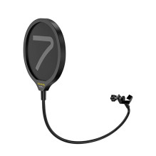 Microphone Accessory - 7-Ring Pop Filter Double Layer Nylon Mesh 13.5 cm