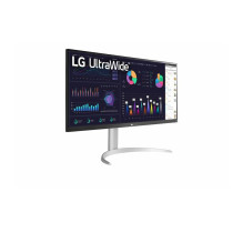 Monitor - LG ULTRAWIDE 34WQ650-W 34', IPS 2560x1080, HDR, USB-C, Silver, Black, White