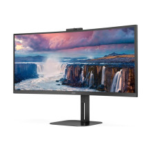 Monitor - AOC CU34V5CW 34', Curved, VA WQHD, 100Hz, USB-C, Camera, Black