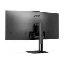 Monitorius - AOC CU34V5CW 34", Lenktas, VA WQHD, 100Hz, USB-C, Kamera, Juodas