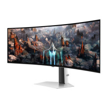 Monitorius - Samsung Odyssey OLED G9 49", 240Hz, FreeSync Premium Pro, Sidabrinis, Juodas