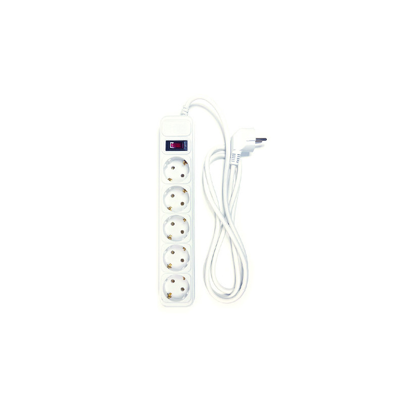 Extension Cord - 1.8m, 5 Sockets, Security System, Switch
