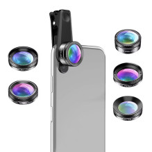 Phone Lens - Apexel APL-DG6 6-in-1 Kit with Wide Angle, Fisheye, Macro