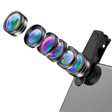 Phone Lens - Apexel APL-DG6 6-in-1 Kit with Wide Angle, Fisheye, Macro