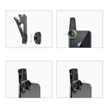 Telefono Objektyvas - Apexel APL-DG6 6-in-1 Rinkinys su Platiame Kampu, Žuvies Akies, Makro