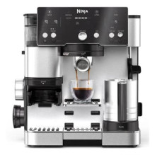 Coffee Machine - Ninja Luxe Essential 2-in-1 Espresso Filter 25 Grind Settings Silver Black