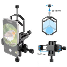 Phone Holder - Apexel APL-F003B Smartphone Holder for Telescopes with 3-Axis Adjustment