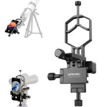 Phone Holder - Apexel APL-F003B Smartphone Holder for Telescopes with 3-Axis Adjustment