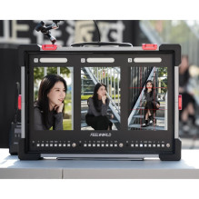 Monitor - Feelworld PS101 3x 10.1' 1200x1920 HDMI 2.0 3G-SDI Aluminum Housing
