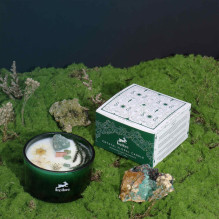 Namų Kvapas - Hop Hare The Magician Žvakė Mėtų Aromatas Su Jadų Akmeniu Žalia