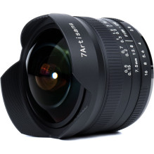 Platus kampas - 7Artisans 7.5mm F2.8 II M43 180° matymo kampas