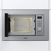 Mikrobangų krosnelė - Gorenje BMI201AG1X 20L 800W 5 galios lygiai įmontuojama grilis nerūdijančio plieno