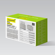 Kitchen knife set - Maestro MR-1412 with block and cutting boards gray