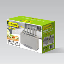 Kitchen knife set - Maestro MR-1412 with block and cutting boards gray