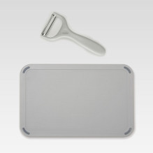 Kitchen Knife Set - Maestro MR-1413 Stainless Steel with Cutting Board and Peeler Gray