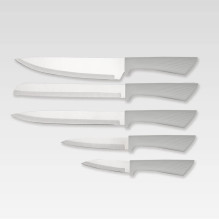 Kitchen Knife Set - Maestro MR-1413 Stainless Steel with Cutting Board and Peeler Gray