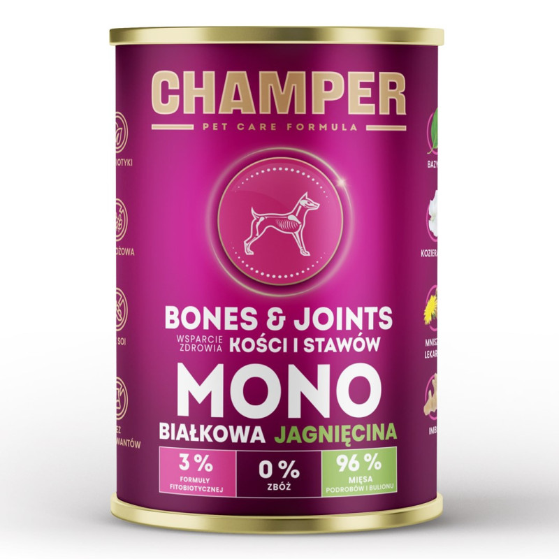 Pet Food - CHAMPER Bones and Joints Lamb in Wet 400g