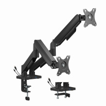 Monitor Mount - GEMBIRD MA-DA2U-01 Dual Monitor Mount 17"-32" with USB Ports Black