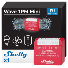 Smart Relay - Shelly Wave 1PM Mini LR 2000W 110-240V AC Indoor