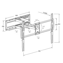 TV Mount - MONTIS DENALI 37"-105" 75kg Tilt Black