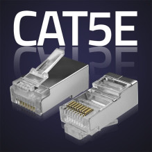 Network Connector - Qoltec 54554 RJ45 CAT5e FTP Gold Plated Contacts 100 pcs.