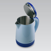 Electric Kettle - 1.2L 1630W Overheat Protection Plastic and Stainless Steel Body, 0.7m Cord Length, Blue