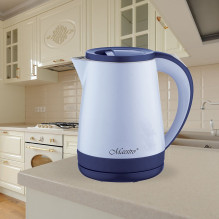 Electric Kettle - 1.2L 1630W Overheat Protection Plastic and Stainless Steel Body, 0.7m Cord Length, Blue