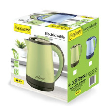 Electric Kettle - 1.2L 1630W Overheat Protection Plastic and Stainless Steel Body, 0.7m Cord Length, Blue