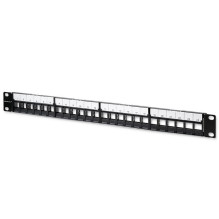 Network Equipment - Qoltec 54516 Patch Panel 24 Ports 1U UTP Black