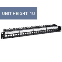 Tinklo Įranga - Qoltec 54516 Patch Panel 24 Portai 1U UTP Juodas