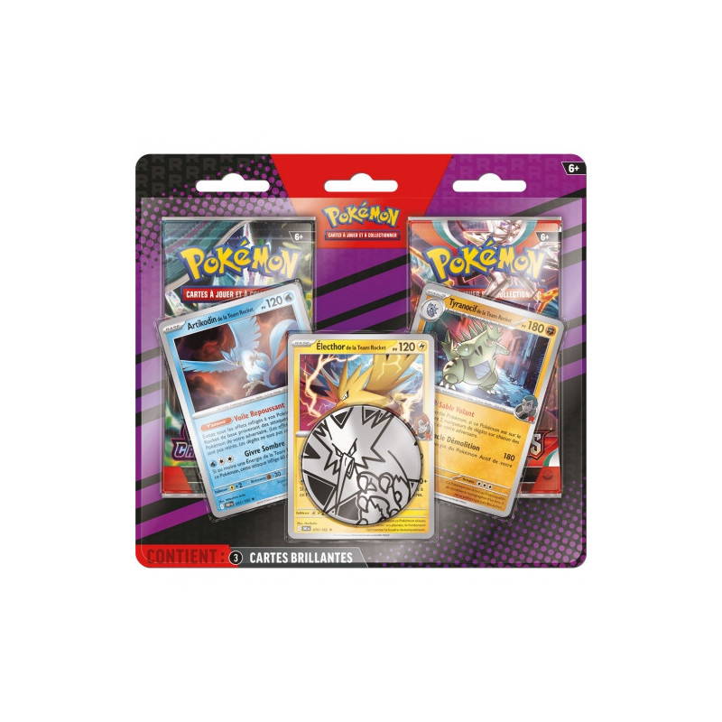 Kolekcionuojamų kortelių žaidimas - Pokémon TCG Scarlet and Violet Team Rocket 3-Pak Blister (Prancūzų)
