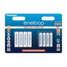 Battery - Panasonic Eneloop 4 AAA + 4 AA Rechargeable NiMH Batteries