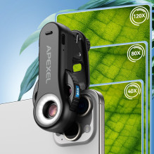 Camera - Apexel APL-HB170SW 170° Wide-Angle Optical Glass Clip-on Lens