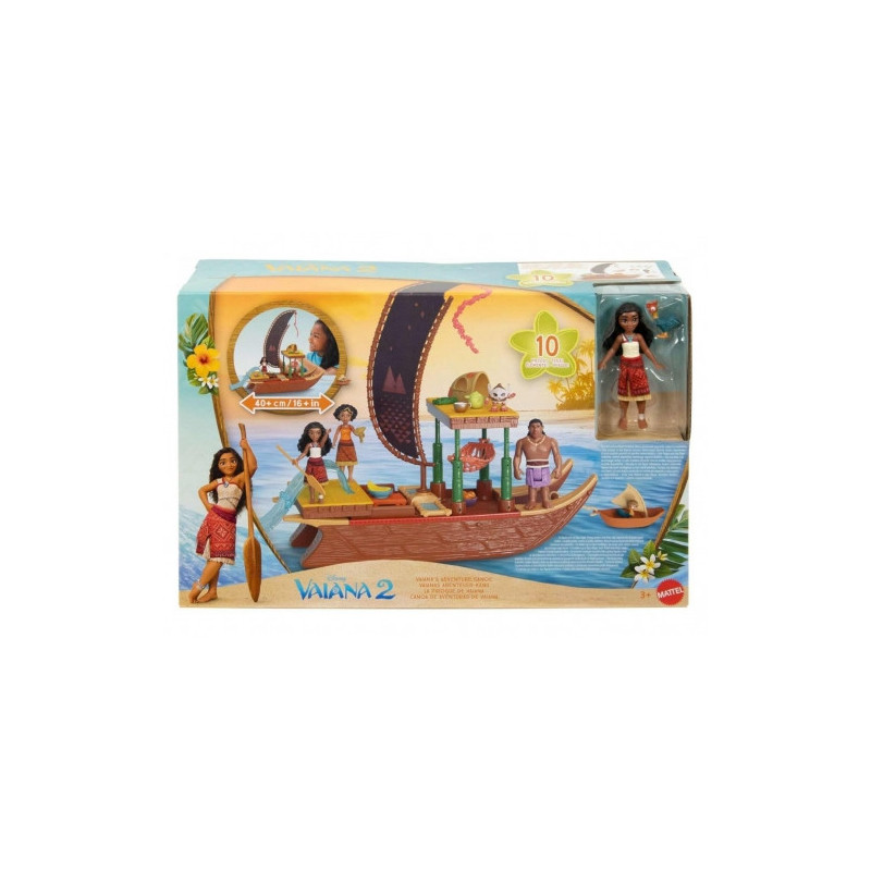 Žaislas - Mattel Disney Vaiana 2 Kanoja Žaislų Rinkinys su Mini Lėle ir Priedais